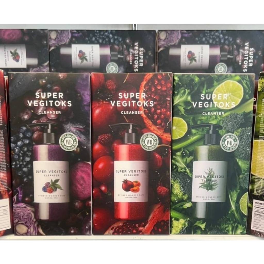 (แท้ exp2027)คลีนซิ่งผัก Wonder Bath Super Vegitoks Cleanser 300ml by BYVIBES สกัดจากน้ำผักผลไม้ธรรมชาติ จากเกาหลี