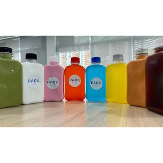 ขวดพลาสติก PET แบน เหลี่ยม 240 ml. (50 ขวด) น้ำหนัก 17.5g. รุ่น B005