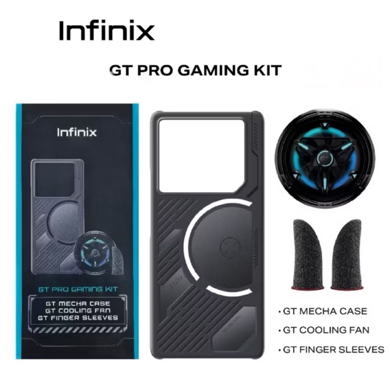 ทำไมเราถึงแนะนำผลิตภัณฑ์นี้ Infinix GT20 pro พัดลมระบายความร้อน + ปลอก + ปลอกนิ้ว อะไรอยู่ในกล่อง? 1 x GT Mecha