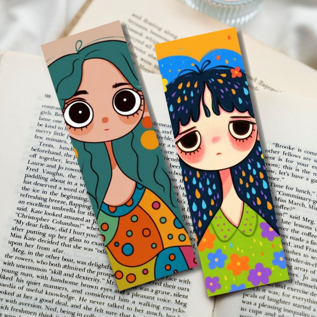 ที่คั่นหนังสือภาพการ์ตูนผู้หญิงน่ารักๆ 1 แพ็ค/30 ชิ้น