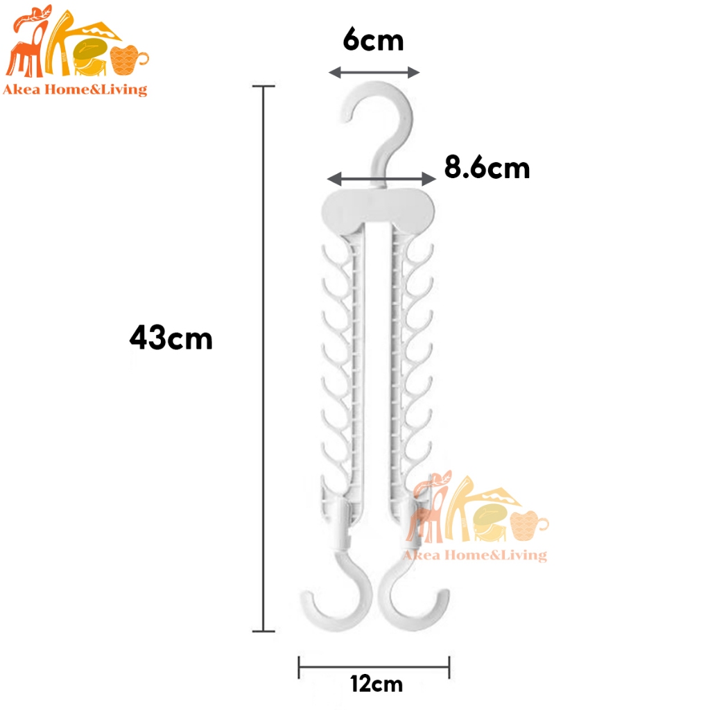 ไม้แขวนผ้า ที่แขวนผ้ามี18ช่อง ไม้แขวนแนวตั้งแนวนอน อเนกประสงค์ ประหยัดพื้นที่ - รูปที่ 7