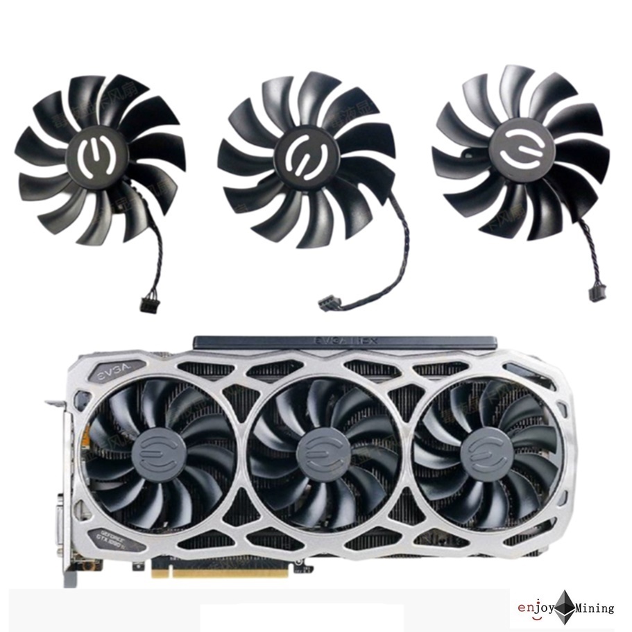 พัดลมการ์ดจอ EVGA GTX 1080TI FTW3 DT GAMING graphics card cooling fan PLA09215B12H