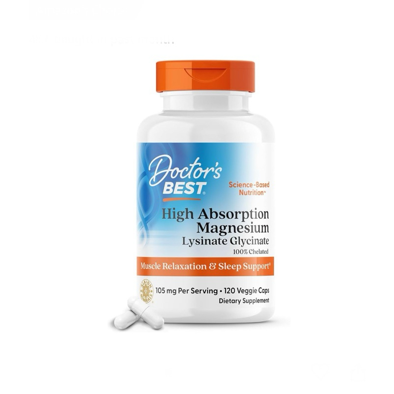 EXP 3/28  Doctor's Best High Absorption Magnesium แมกนีเซียม สูตรดูดซึมสูง 120 Tablets