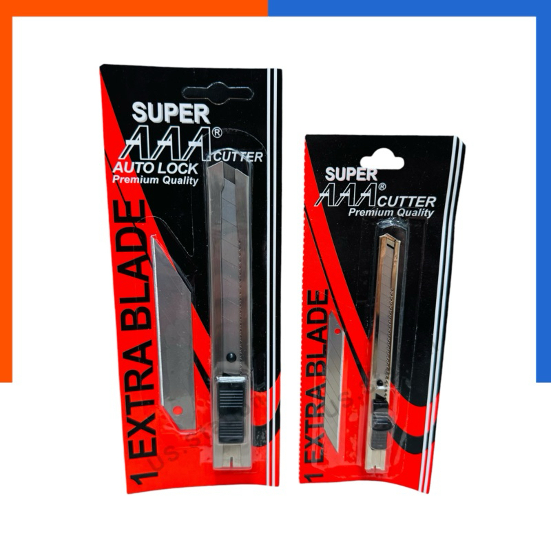คัตเตอร์ Super AAA มีดคัตเตอร์ ใหญ่/เล็ก แถมใบมีด 30องศา คัตเตอร์สแตนเลส คัตเตอร์เหล็ก US.Station