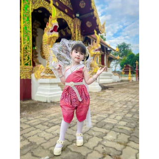 🌸ชุดไทยประยุกต์ลูกสาวผ้าฝ้าย คุณหนูคุนใจมาก🎀