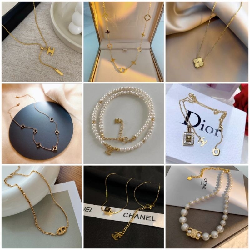 ZN สร้อยคอ แฟชั่นแบรนด์ แสตนเลส 100% ไม่ลอกดำ สำหรับผู้หญิง