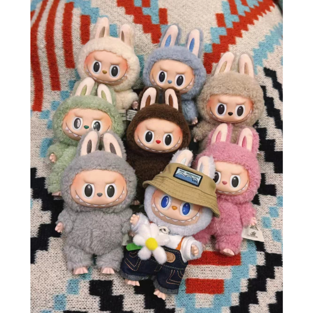 【ของแท้ %】ของแท้Popmart ของแท้ ฟิกเกอร์ Labubu Heart Macaron Series blindbox