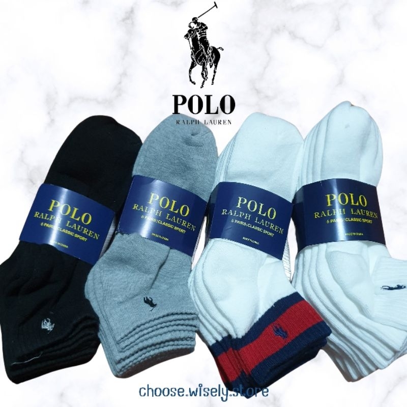 พร้อมส่ง ถุงเท้าข้อยาว POLO RALPH LAUREN เกรด Outlet Size US 10-13