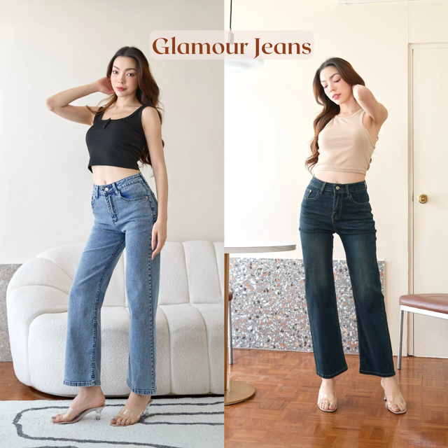 GIRLSGAZESTUDIO—Glamour Jeans (กางเกงยีนส์ผ้ายืด) สี Special พร้อมส่ง 2 สี