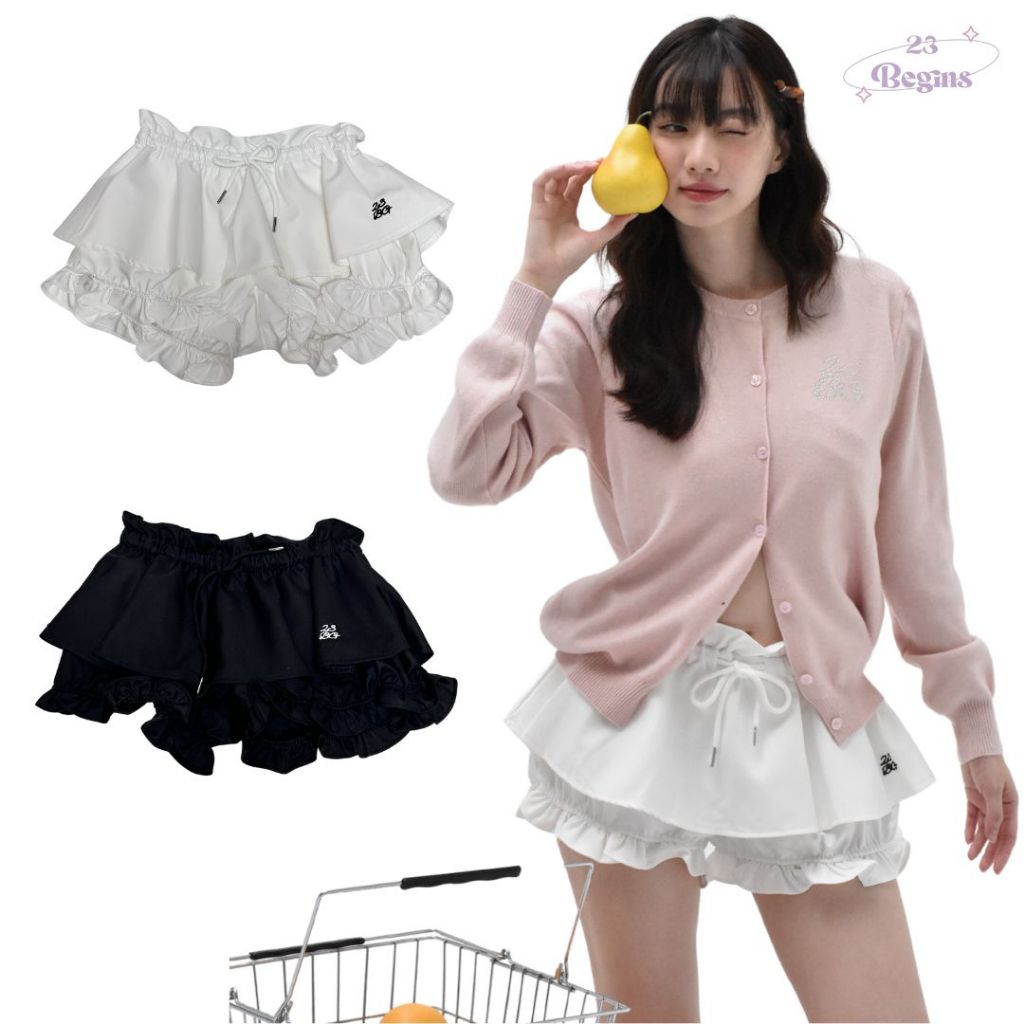 Mantra Skirt กระโปรงเอวยางยืด มีกางเกงด้านใน (7001)