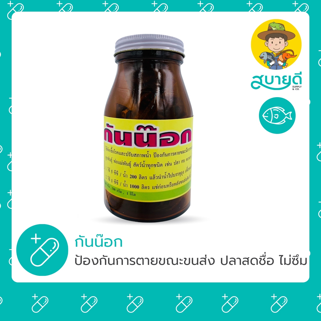 กันน๊อก ป้องกันการตายขนะขนส่งปลาลูกพันธุ์ พ่อพันธุ์แม่พันธุ์สัตว์น้ำทุกชนิด ปลาไม่ซึม สบายดีซัพพลายแอนด์โค