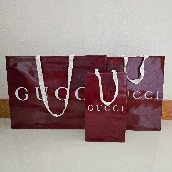 ถุง gucci แท้ 💯% ถุงกระดาษ gucci ถุงแบรนด์ gucci