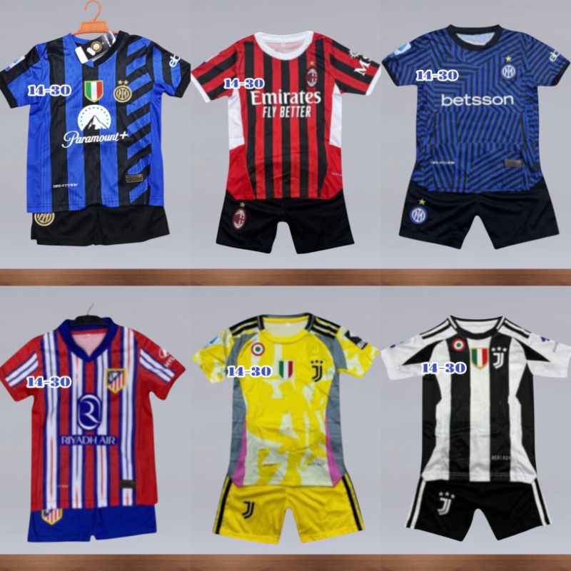 ชุดฟุตบอลเด็กชุดกีฬา 1 ชุดเสื้อพร้อมกางเกงพร้อมส่งเด็กผู้ชายเด็กผู้หญิง