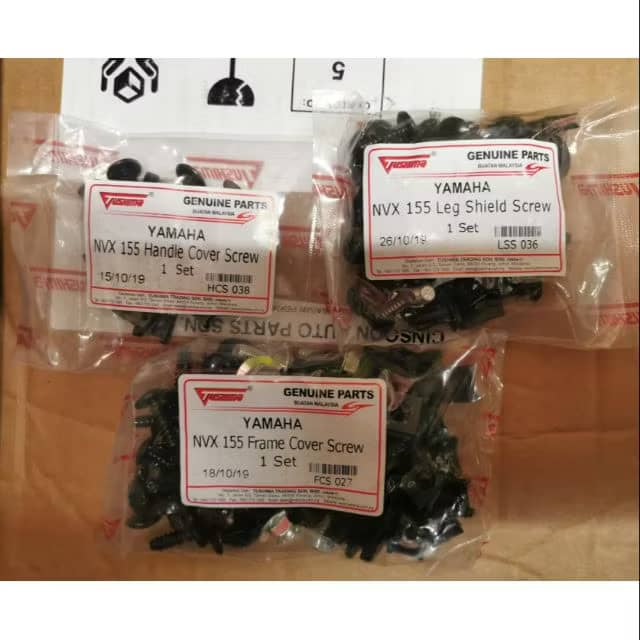 ชุดน็อต สกรู + คลิปล็อค Aerox fullest bodyset screw + clip