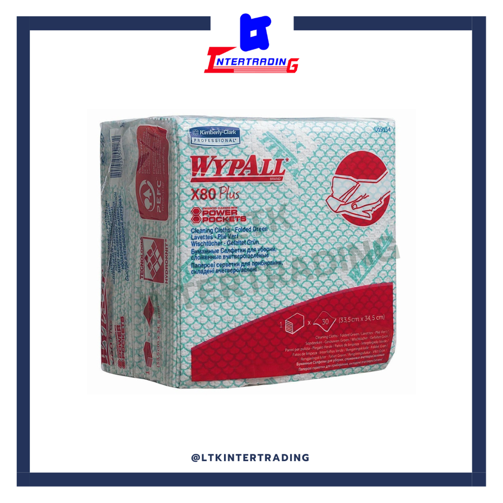 WYPALL X80 green ผลิตภัณฑ์เช็ดทำความสะอาด ไวป์ออลล์ เอ๊กซ์ 80 ไวเปอร์ code : 19154