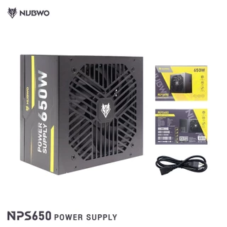 POWER SUPPLY (อุปกรณ์จ่ายไฟ) NUBWO NPS650 650W (BLACK / WHITE) คุณภาพดี มีสีขาวและดำ