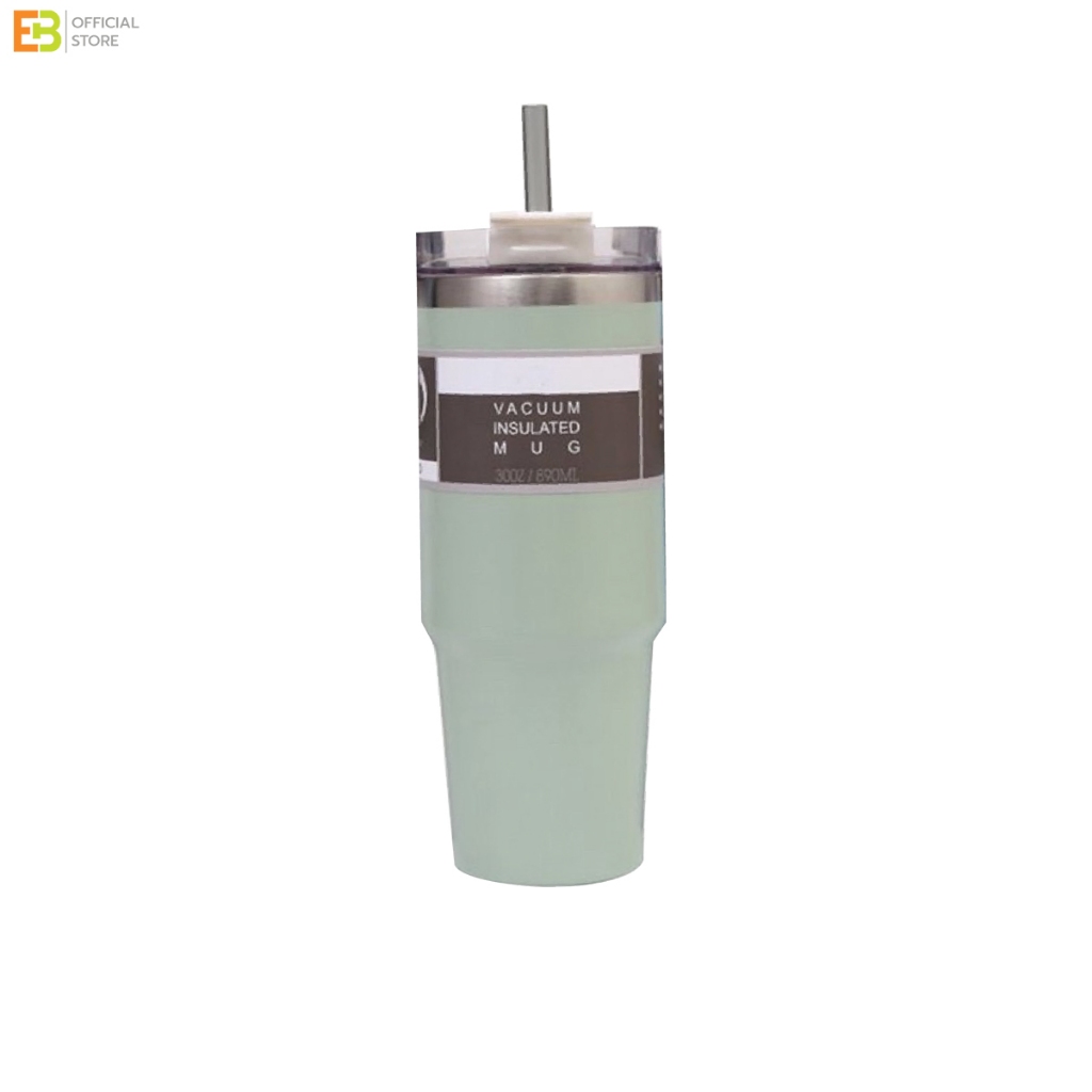 แก้วเก็บความเย็น/ร้อน 30 Oz. 890ml สแตนเลส เก็บอุณหภูมิ แถมฟรีหลอด