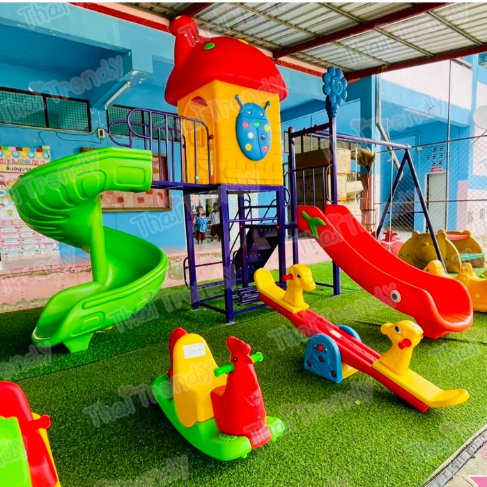ชุดเครื่องเล่นสนาม สไลเดอร์ ชิงช้า กระดานลื่น ปีนป่าย ม้านั่ง ของเล่นเด็ก