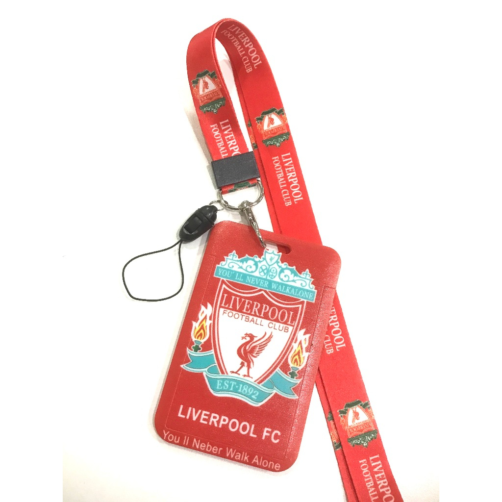 LVP ลิเวอร์พูล RED ที่ใส่บัตร  พร้อมสายคล้องคอ(2.5cm) ลายLVP ลิเวอร์พูล RED สำหรับบัตร 5.5x8.5cm 81