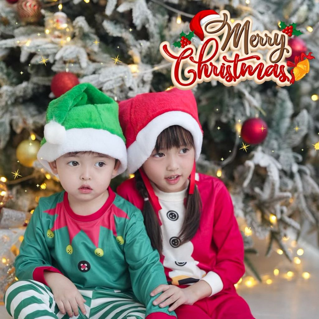 ชุดคริสมาสต์เด็ก ชุดซานต้าเด็กคริสมาสต์  ชุดเอลฟ์เด็ก ชุดนอนลายคริสมาสต์ Christmas collection