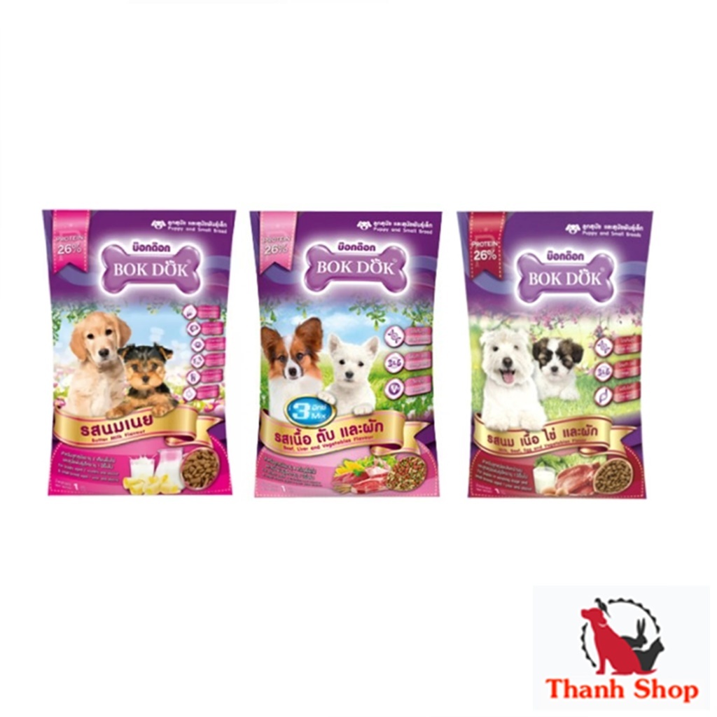 BOKDOK อาหารลูกสุนัข อาหารสุนัขพันธุ์เล็ก 1 กก. อาหารเม็ดเล็ก