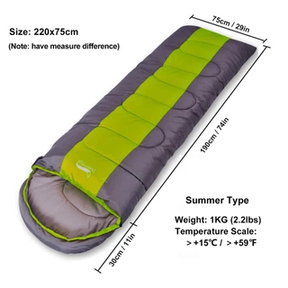 Desert Fox Camping ถุงนอนน้ำหนักเบา 4 Season Warm & Cold Envelope Backpacking ถุงนอนสำหรับเดินทางกลางแจ้ง