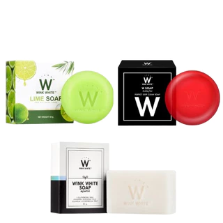 WSOAP สบู่ดับเบิ้ลยู สบู่วิ้งไวท์สำหรับผิวหน้าและผิวกาย มีให้เลือก3สูตร (1ก้อน)