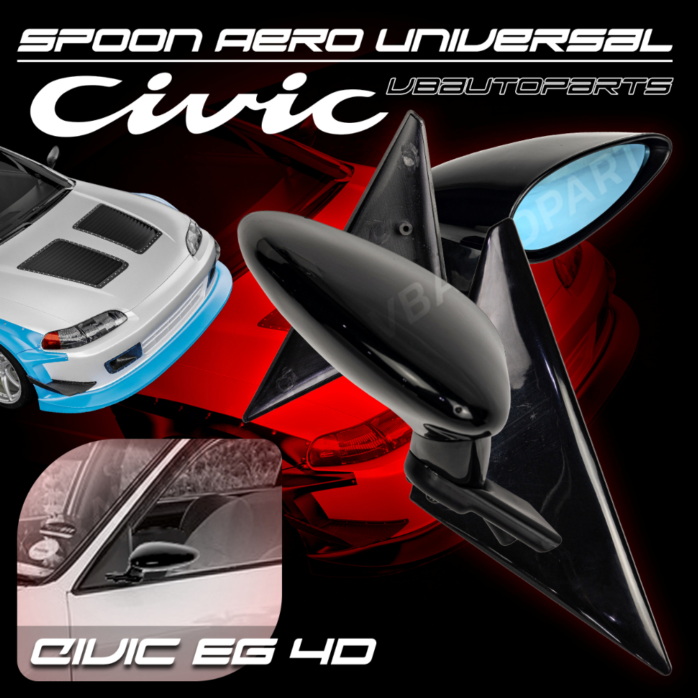 กระจกมองข้าง Spoon Aero เลนส์ฟ้าตัดแสง HONDA(CIVIC-EG-4D)