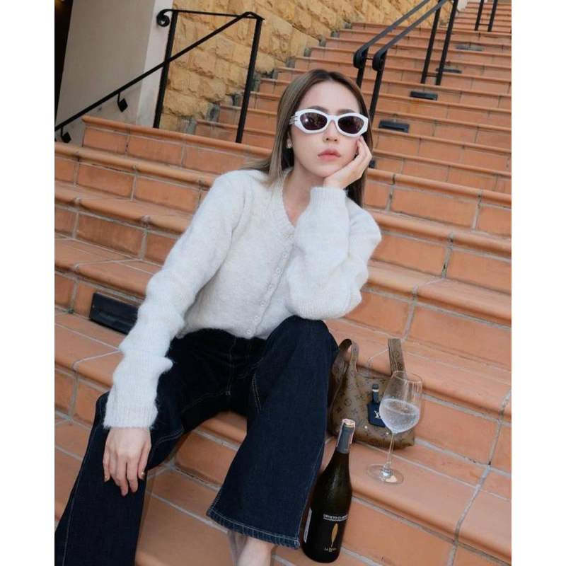 PEFFY CARDIGAN (Brown/Cream/Mustard/Grey)