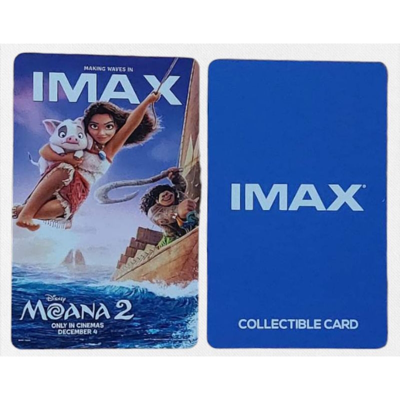 บัตรสะสม บัตรแข็ง IMAX Collectible Card Moana 2 โมอาน่า 2 แท้จาก Major Cineplex Moana2 ผจญภัยตำนานหมู่เกาะทะเลใต้