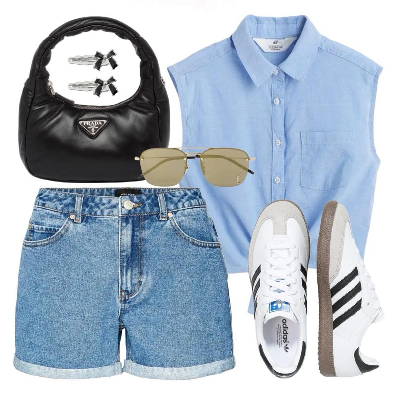 กางเกงยีนส์ขาสั้นเอวสูงปลายขาพับ Vero Moda High Rise Denim Shorts เข้าใหม่ ยีนส์อ่อน ตำหนินิดหน่อยค่ะ
