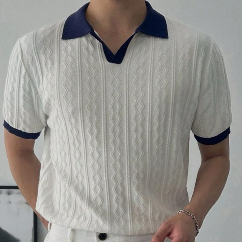 PRE-ORDER 7 วัน ชีอิน DAZY เสื้อยืด โปโล แขนสั้น ผ้าถัก งานป้าย