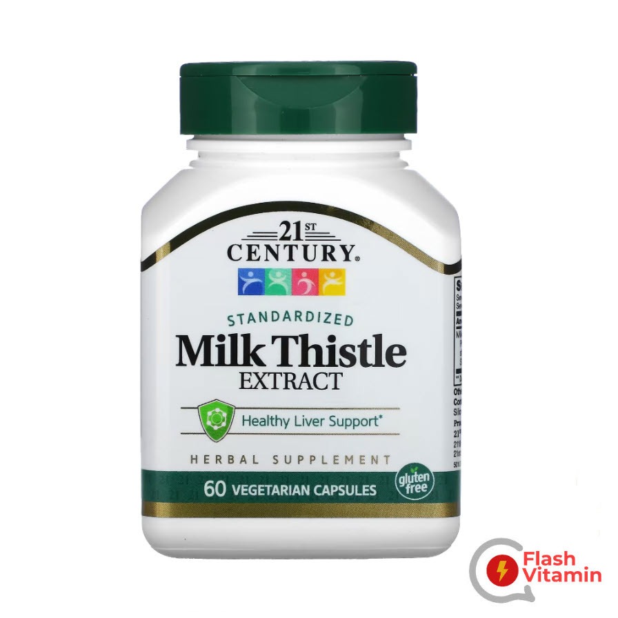 <พร้อมส่ง> 21st Century, Standardized Milk Thistle Extract, 60 แคปซูล // มิลค์ ทิสเซิล บำรุงตับ