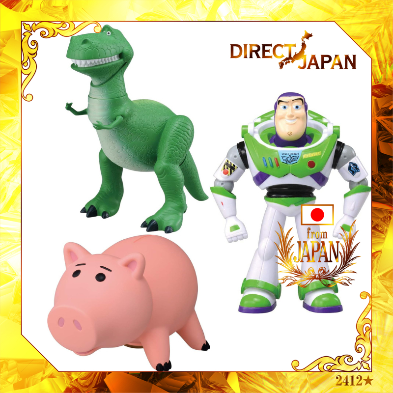 TAKARA TOMY Toy Story 4 English and Japanese! (Buzz Lightyear)(Rex)(Hamm) Talking Friends