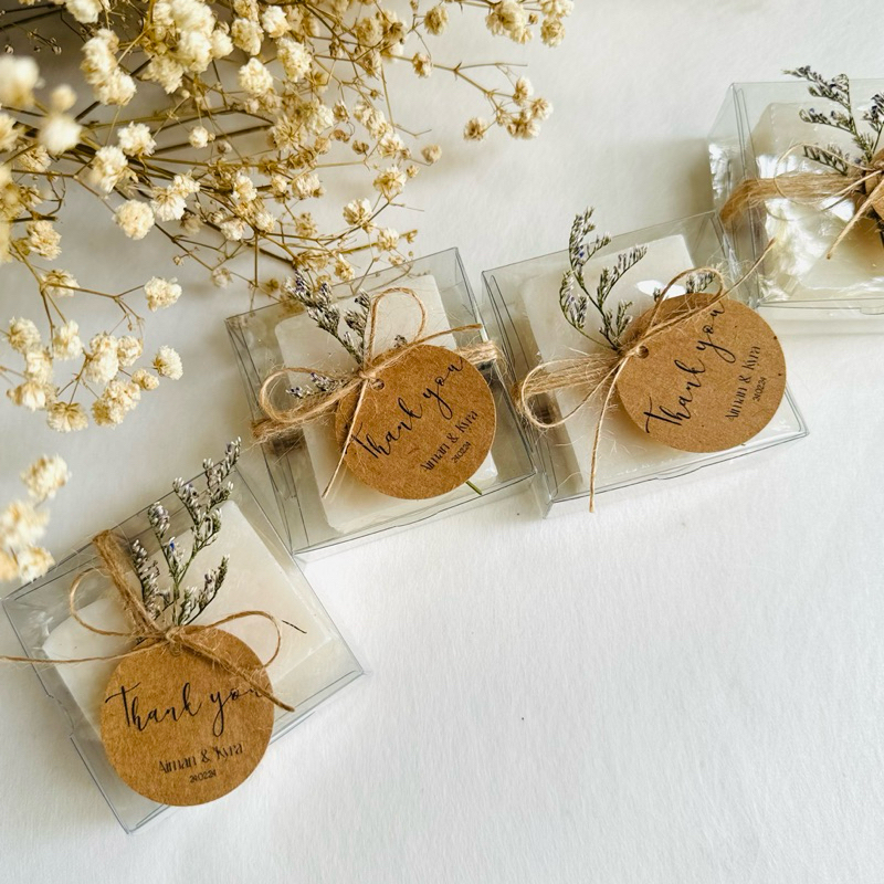 ☆ ของชำร่วย : สบู่น้ำนมข้าว ของขวัญ ของชำร่วย ที่ระลึก พิมพ์แท็กฟรี Soap Favor Gifts