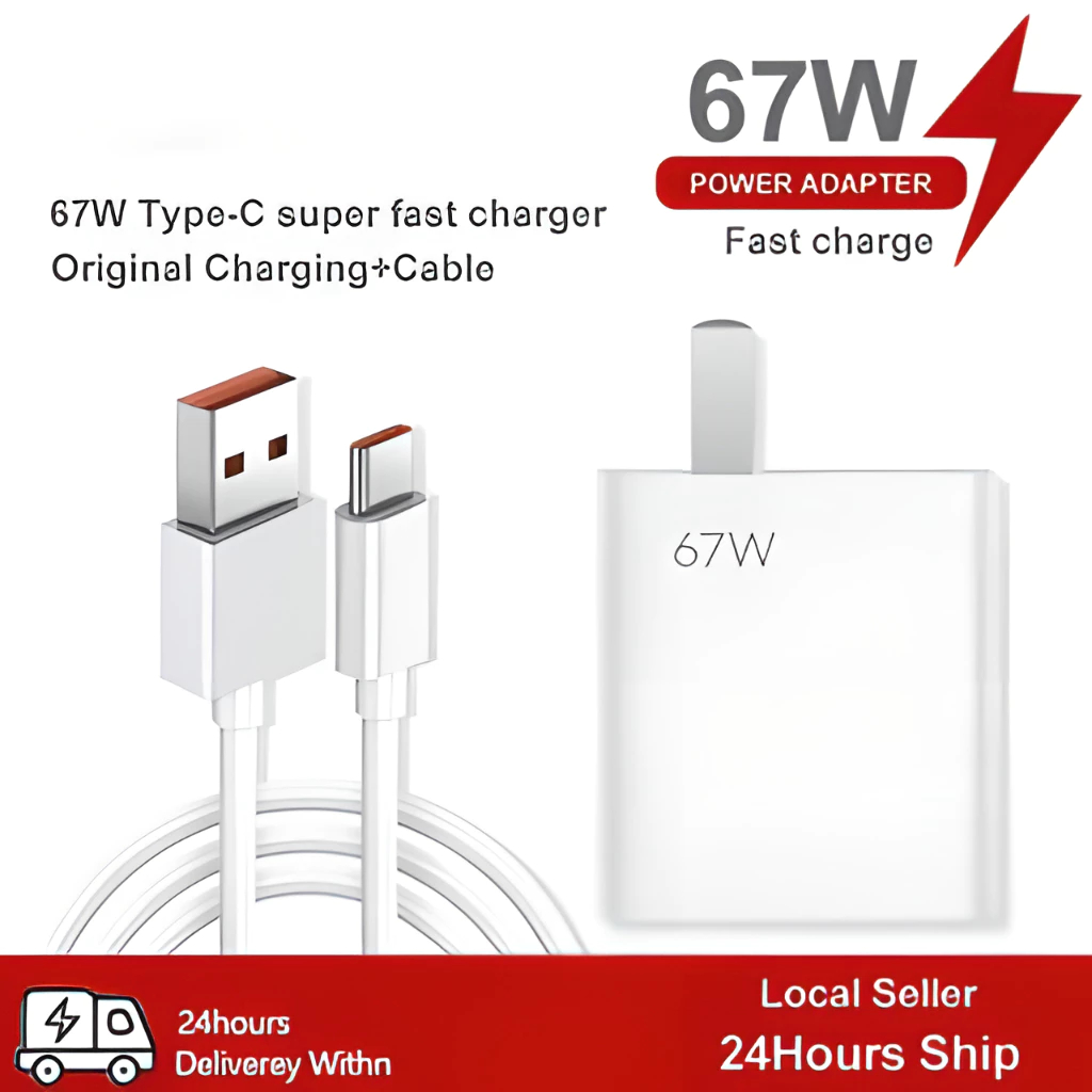 ชุดชาร์จ 33W 67W 120W หัวชาร์จเร็ว 6A USB เป็น type c รองรับการ