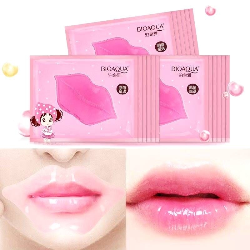 (B36)[แพค5ชิ้น] พร้อมส่ง  มาร์คปาก มาร์คริมฝีปากชมพู คริสตัล คอลลาเจนมาร์กปาก มาร์กปาก บำรุงริมฝีปาก