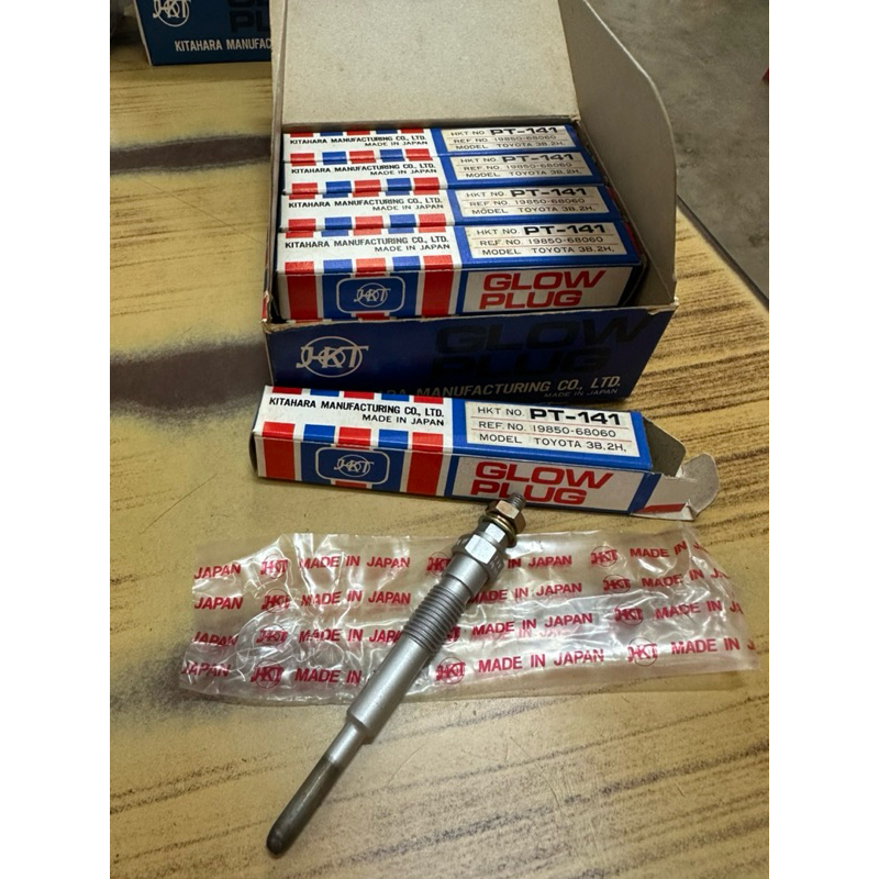 หัวเผา PT-141 (19750-68060) TOYOTA DYNA BU20 BU60,2J,3B,2H  ยี่ห้อHKT JAPAN