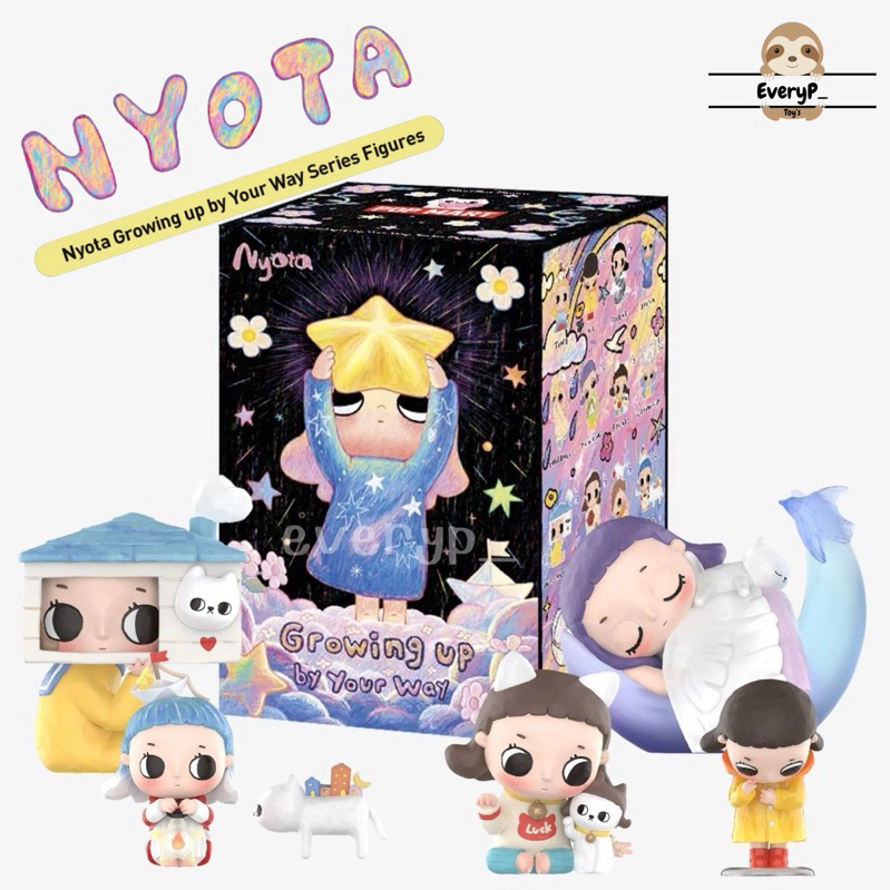 (Live/วีดิโอลด100฿) กล่องสุ่มพร้อมส่ง Nyota Growing up by Your Way Series Figures : Pop Mart