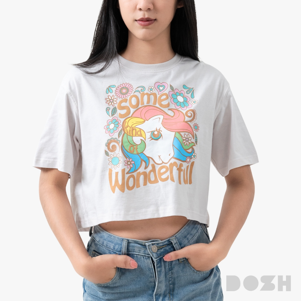 DOSH WOMEN'S CROPPED T-SHIRTS MY LITTLE PONY เสื้อยืดครอปผู้หญิง DPWT1011-GY
