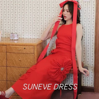 ( พร้อมส่ง)TheBlancPale : Suneve Dress เดรสดอกไม้รุ่นเดรสยาว เดรสสวย เดรสไปทะเล