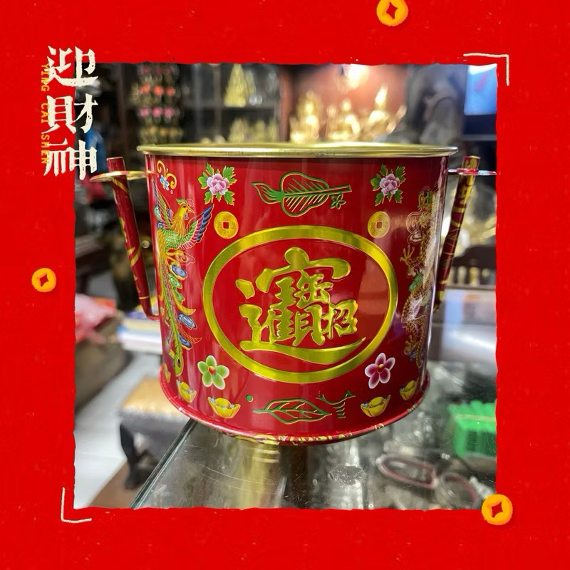 กระถางธูปไหว้ทีกงฟ้าดินพร้อมที่ปักเทียนไหว้นอกสถานที่ตรุษจีนปีใหม่ - รูปที่ 3