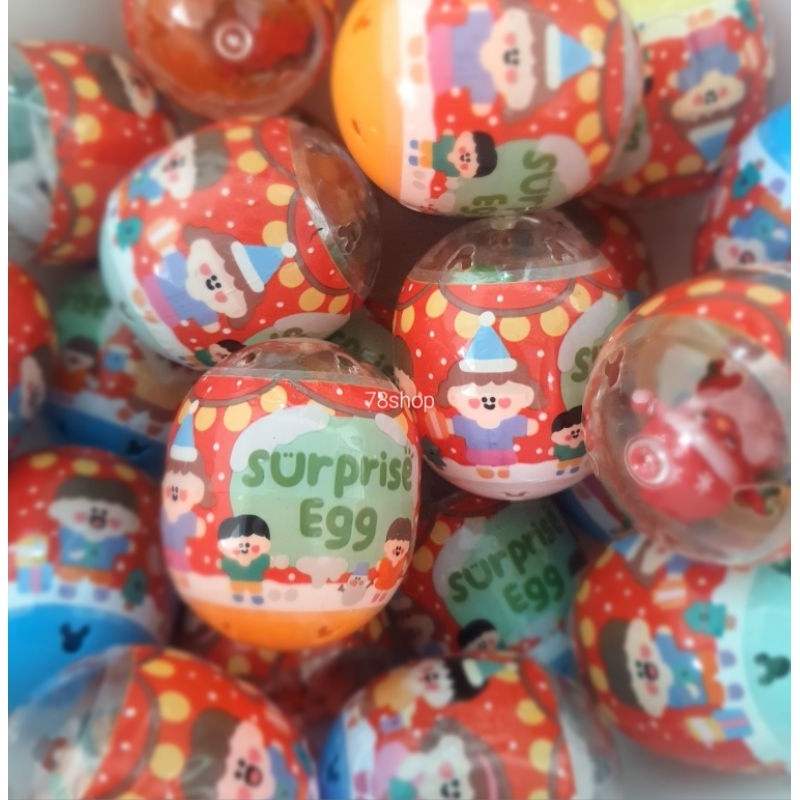 #ไข่คริสมาสต์ #พร้อมส่งในไทย #ไข่กาชาปอง #ไข่ซีลคริสมาสต์ คละแบบ 100ลูก ขนาดไข่ 47×57mm.