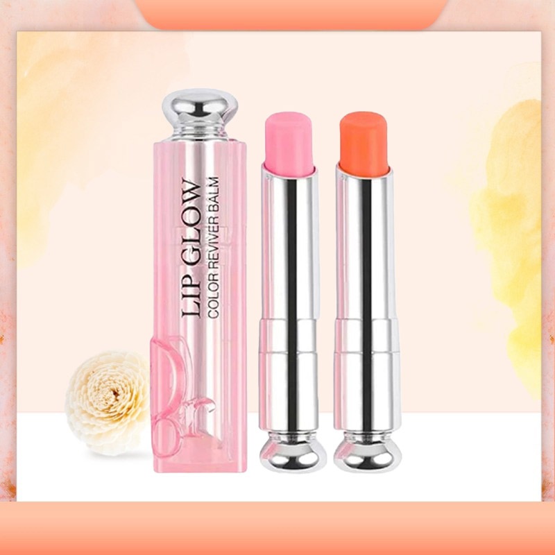 ของแท้100% Dior Addict Lip Glow ลิปสติก 3.2g Moisturizing Color Changing Lipstick 001/004/006/007/008/012/015/017/025