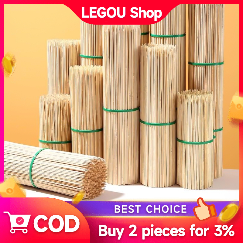 ราคาถูก 6/8/10/12นิ้ว เสียบบาร์บีคิว ไม้เสียบลูกชิ้น ไม้เสียบอาหาร ไม้เสียบหมูปิ้ง 1 แพ็ค 90 ชิ้น