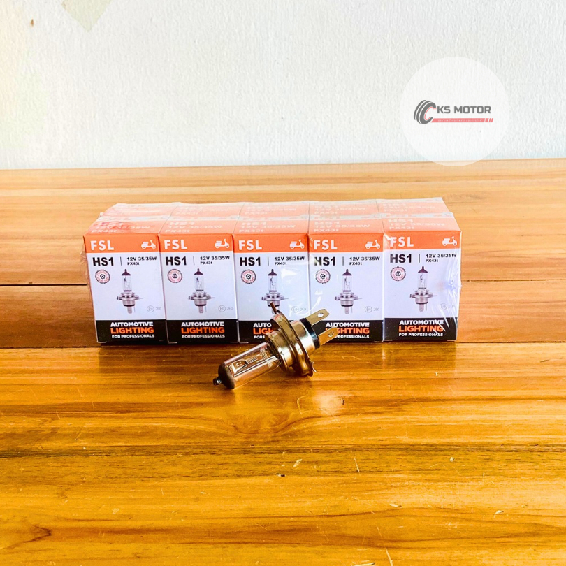 หลอดไฟหน้ามอเตอร์ไซค์ 3 ขา HS1 12V 35/35W (2กล่อง)
