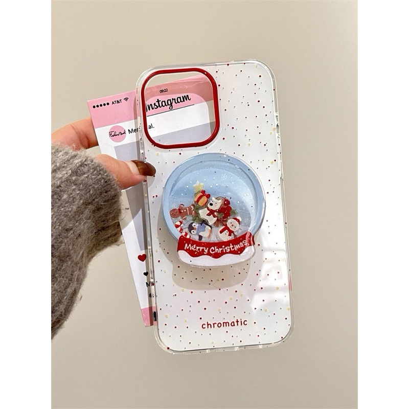 (มี16)เคส สำหรับ ไอโฟน สินค้าพร้อมส่งจากไทย สำหรับ Iphone ชื่อ ตู้หิมะ+ไอริงแม่เหล็ก+สาย tpu-R1860
