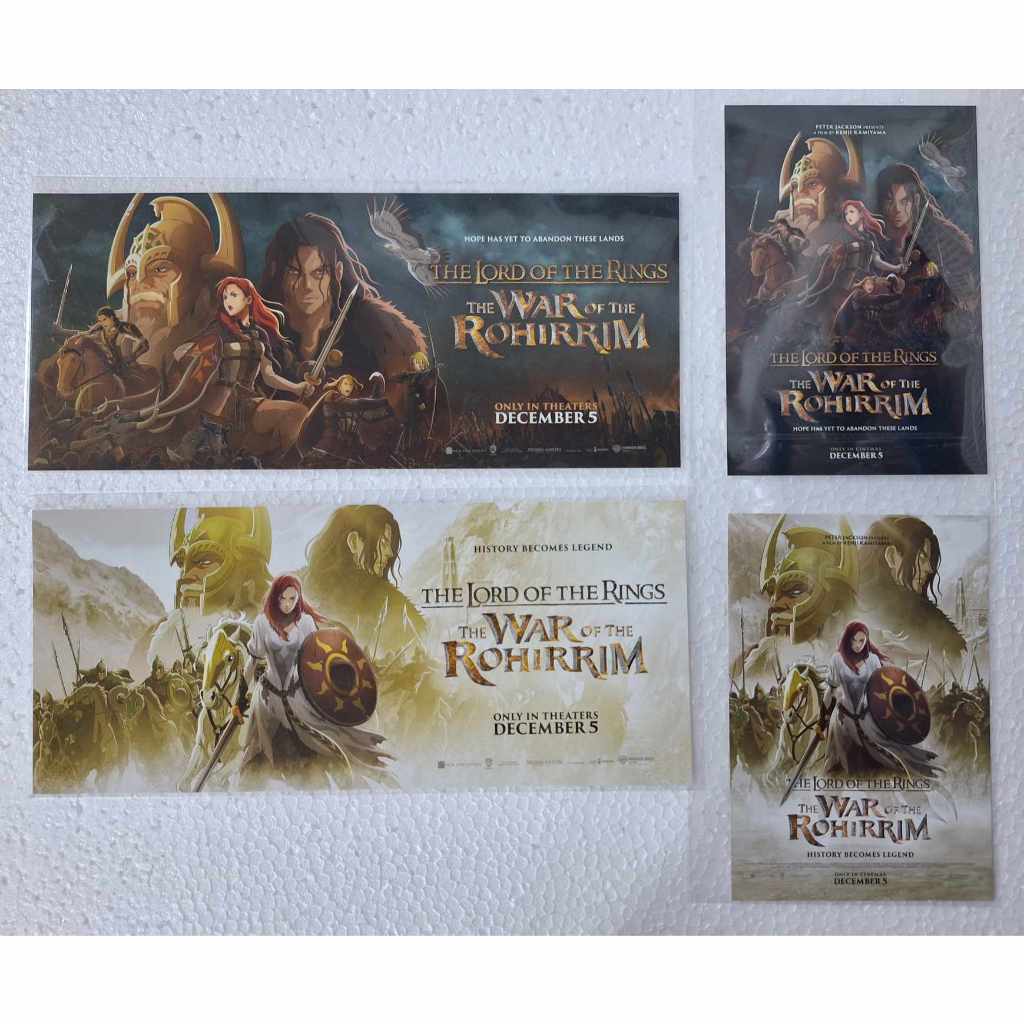 โปสการ์ด สติ๊กเกอร์ จากหนัง The Lord Of The Rings The War Of The RoHirRim น่าสะสมมากๆ