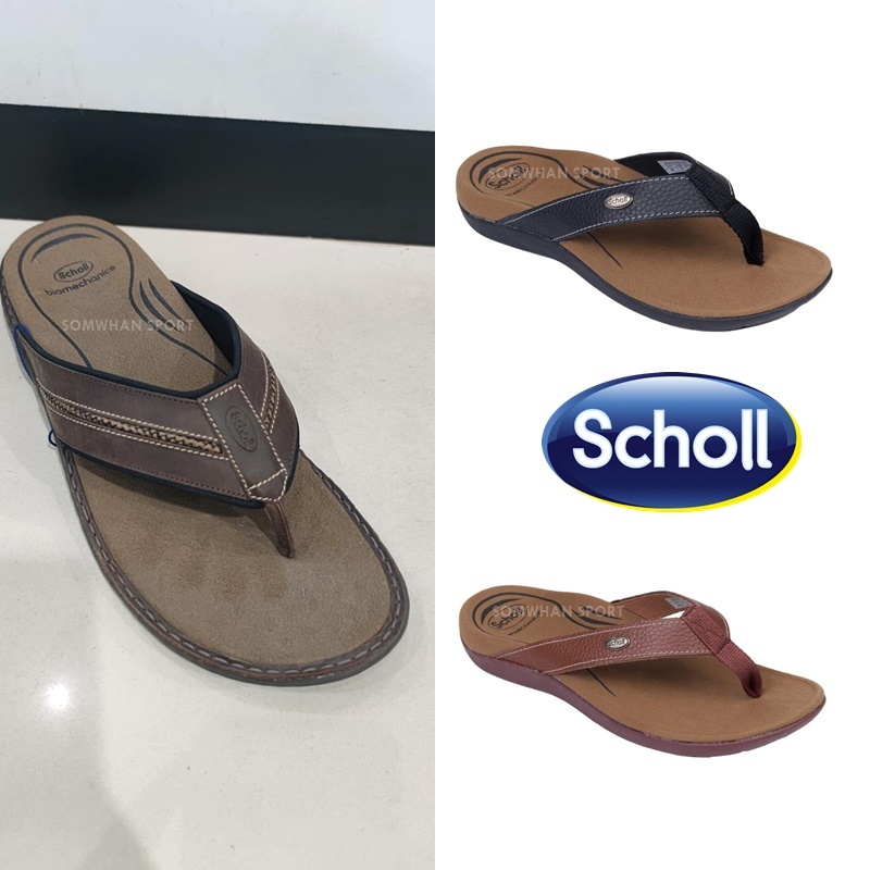 Scholl รองเท้าสกอลล์-ไบโอ Biom Bean Mens II Biomechanics รองเท้าแตะ หนีบ รองเท้าสุขภาพ สำหรับผู้ชาย