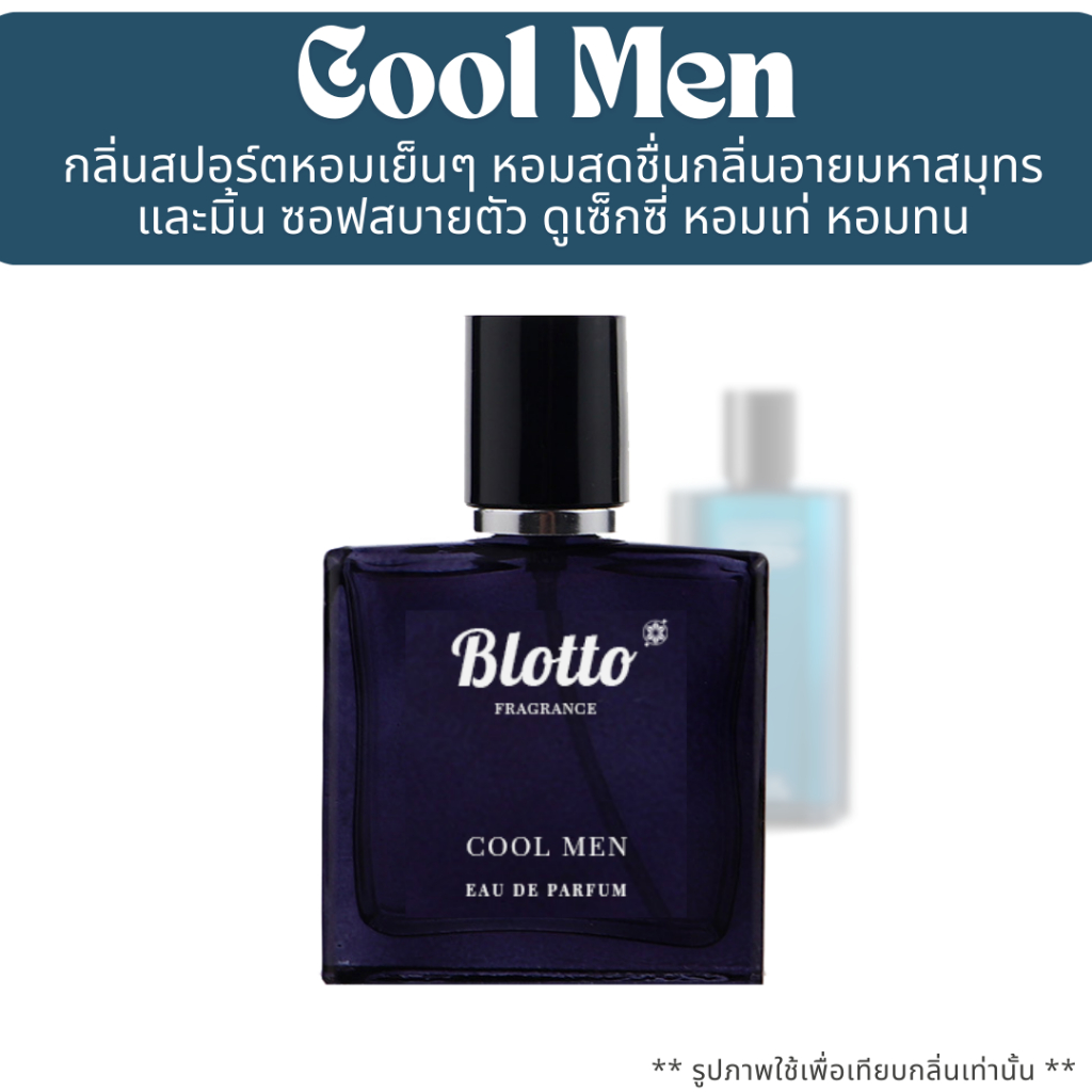 น้ำหอมผู้ชาย Blotto Fragrance EDP หอมติดทนนาน กลิ่น Cool Men (Cool Water)